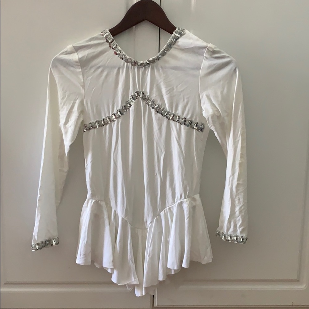 Figure skating costume with boot covers